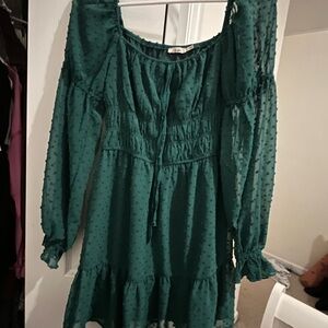 Green Long Sleeve Dress